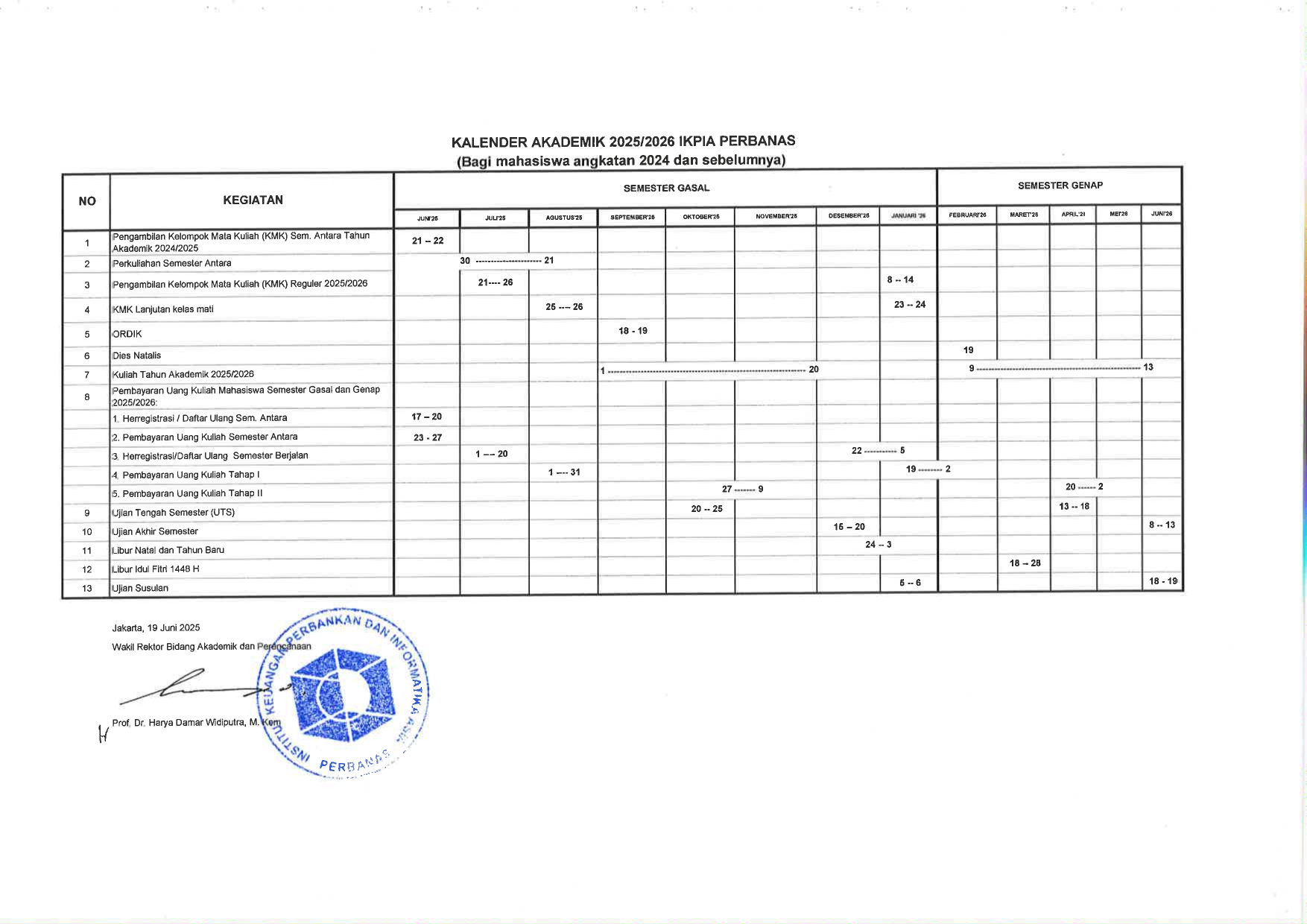 KALENDER AKADEMIK 2025/2026