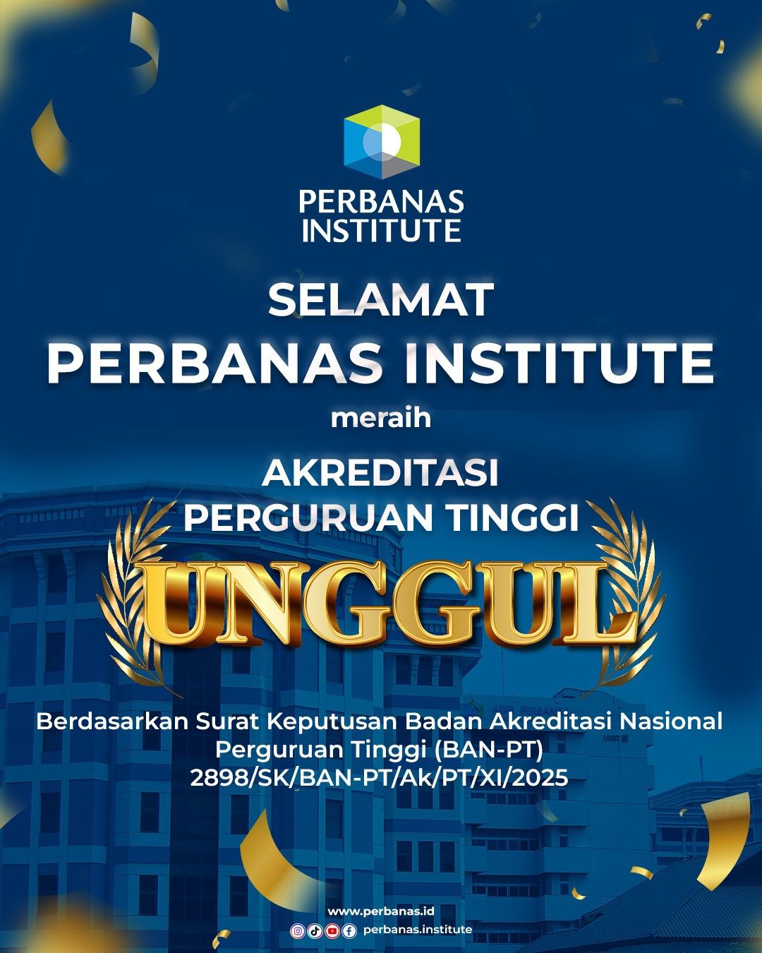 HASIL AKREDITASI PERBANAS INSTITUTE