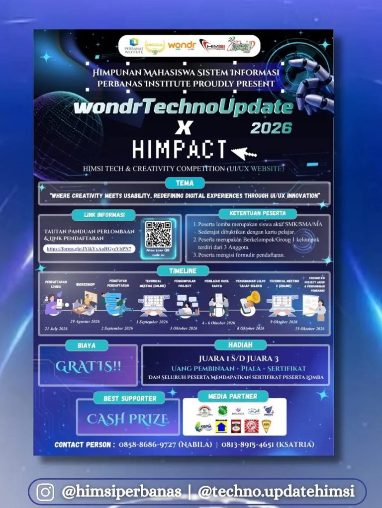 HIMSI Tech & Creativity Competition (UI/UX Website) wondrTechnoUpdate 2026 X IMPACT